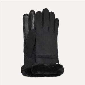 UGG Black Suede Gloves Tech Small NWT